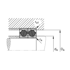 主軸軸承 HCB71903-E-T-P4S, 調(diào)節(jié)，成對或單元安裝，接觸角 α = 25°，陶瓷球，限制公差